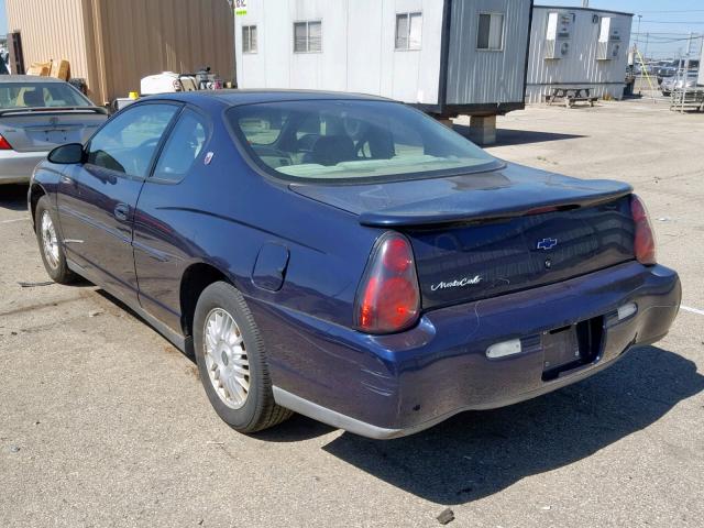 2G1WW12E619363992 - 2001 CHEVROLET MONTE CARL ლურჯი ფოტო 3