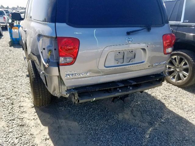 5TDBT48A27S290284 - 2007 TOYOTA SEQUOIA LI SILVER photo 9