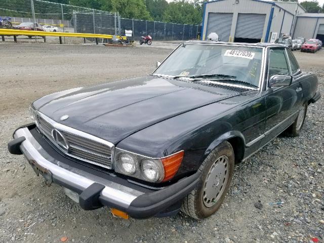 WDBBA48D9GA038026 - 1986 MERCEDES-BENZ 560 SL BLACK photo 2