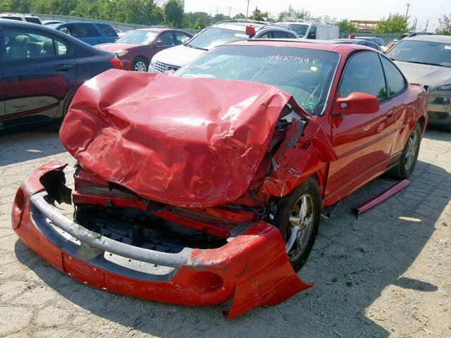 1G2WP12K11F139468 - 2001 PONTIAC GRAND PRIX RED photo 2