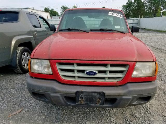 1FTYR10U31TA00771 - 2001 FORD RANGER RED photo 9