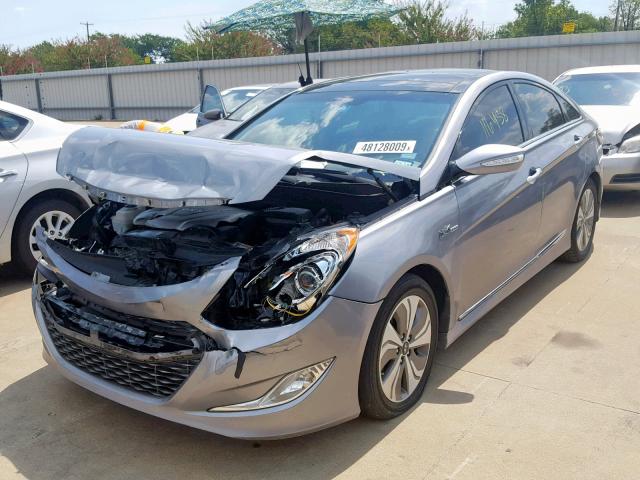 KMHEC4A44FA120193 - 2015 HYUNDAI SONATA HYB SILVER photo 2