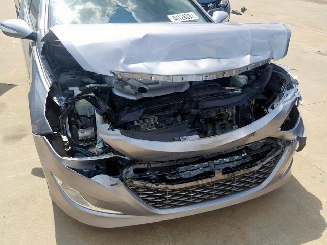 KMHEC4A44FA120193 - 2015 HYUNDAI SONATA HYB SILVER photo 9