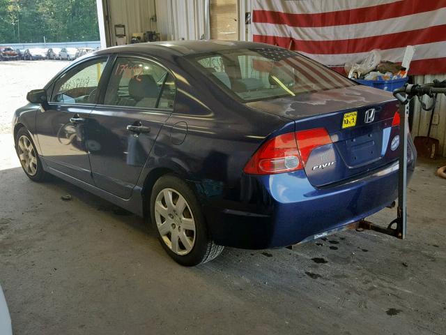 2HGFA16567H513700 - 2007 HONDA CIVIC BLUE photo 3