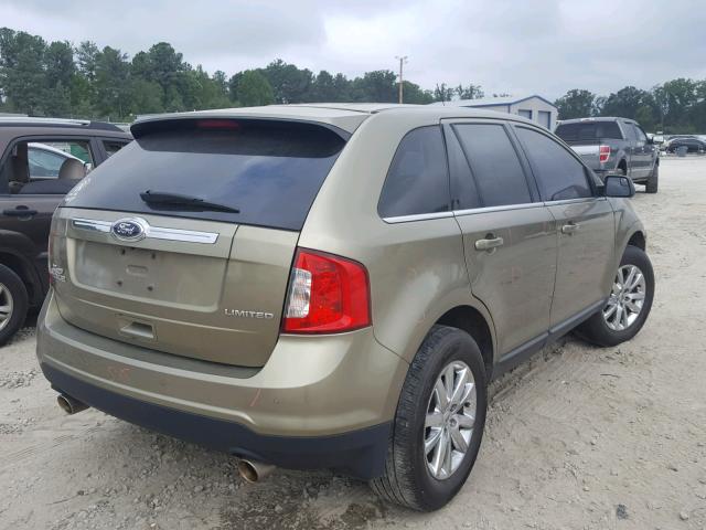 2FMDK3KC6DBA64788 - 2013 FORD EDGE LIMIT GREEN photo 4