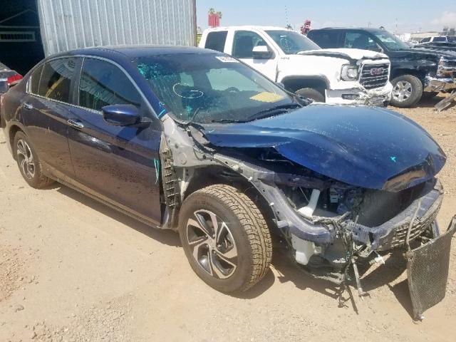 1HGCR2F39HA017466 - 2017 HONDA ACCORD LX BLUE photo 1