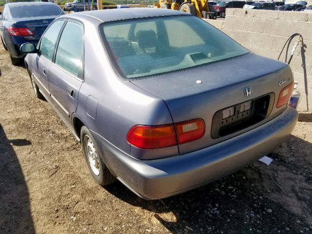 1HGEG8545RL047713 - 1994 HONDA CIVIC DX GRAY photo 3