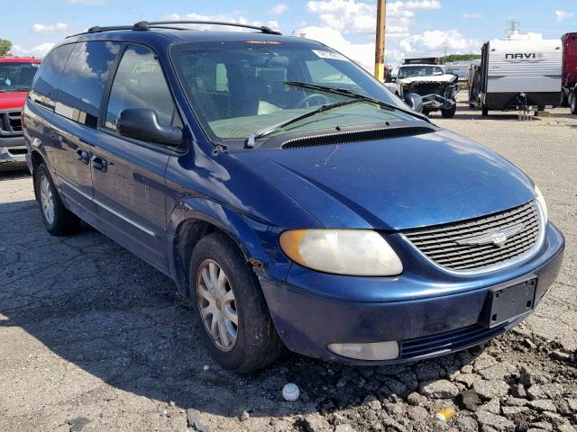 2C4GP54L52R657753 - 2002 CHRYSLER TOWN & COU BLUE photo 1