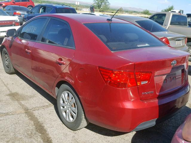 KNAFU4A21A5810907 - 2010 KIA FORTE EX RED photo 3