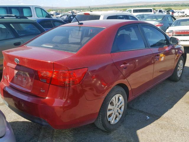 KNAFU4A21A5810907 - 2010 KIA FORTE EX RED photo 4