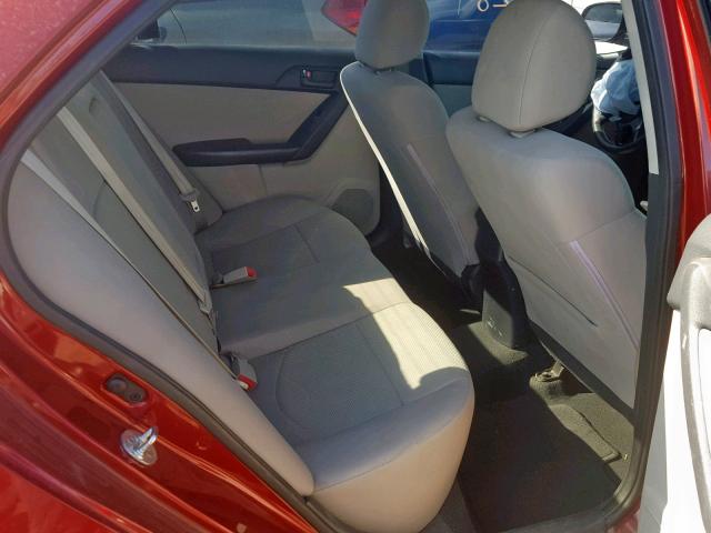 KNAFU4A21A5810907 - 2010 KIA FORTE EX RED photo 6