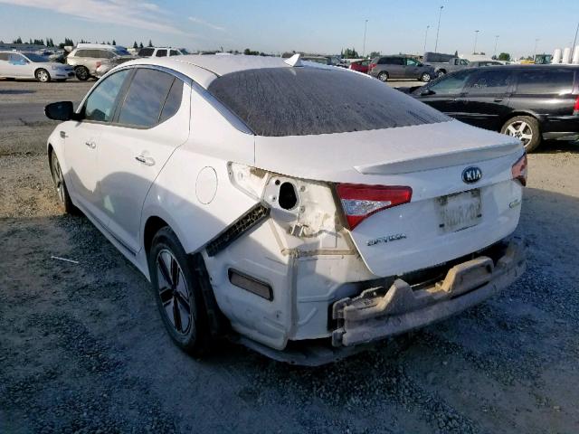 KNAGM4AD6D5055957 - 2013 KIA OPTIMA HYB WHITE photo 3