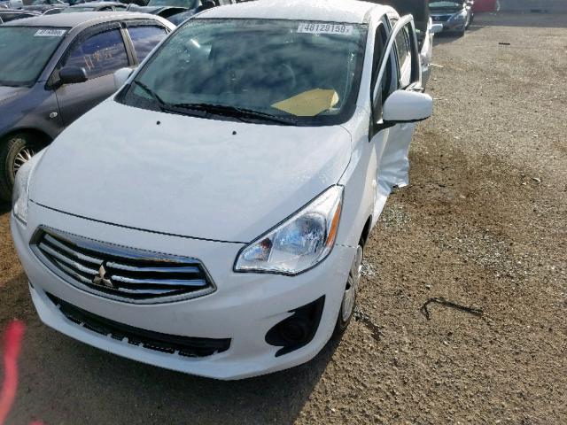 ML32F3FJ7KHF16178 - 2019 MITSUBISHI MIRAGE G4 WHITE photo 2