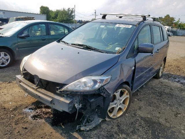 JM1CR29L690358065 - 2009 MAZDA 5 GRAY photo 2