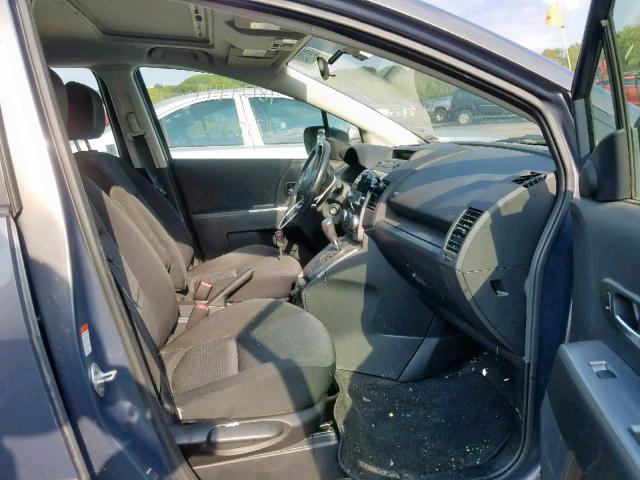 JM1CR29L690358065 - 2009 MAZDA 5 GRAY photo 5