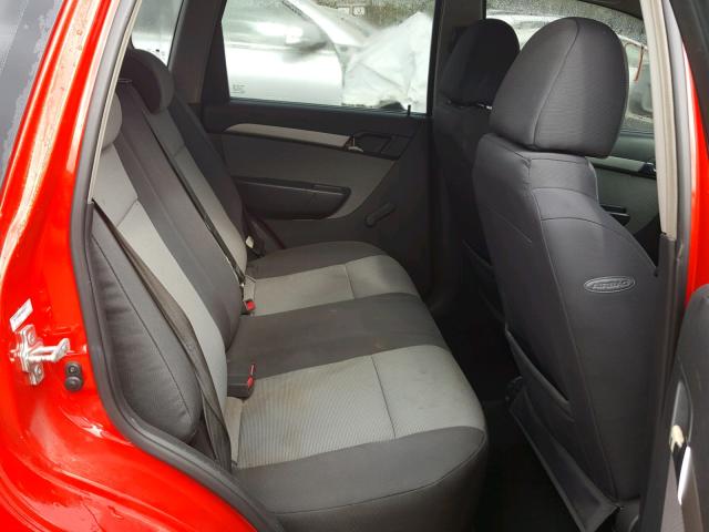 KL1TD66E79B333117 - 2009 CHEVROLET AVEO LS RED photo 6