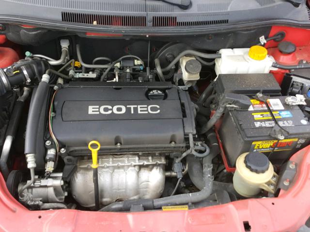 KL1TD66E79B333117 - 2009 CHEVROLET AVEO LS RED photo 7