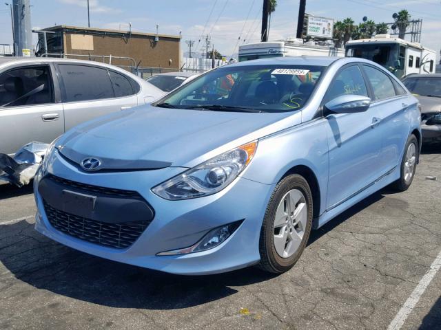 KMHEC4A42CA046218 - 2012 HYUNDAI SONATA HYB BLUE photo 2