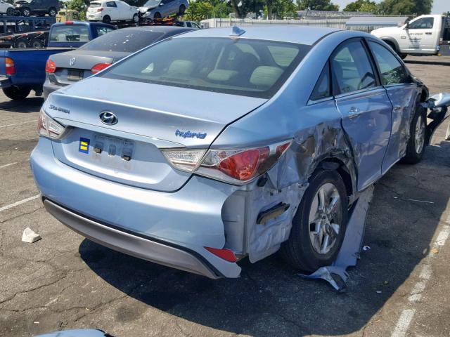 KMHEC4A42CA046218 - 2012 HYUNDAI SONATA HYB BLUE photo 4