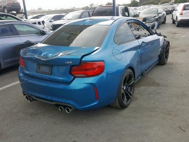 WBS1J5C56JVD36905 - 2018 BMW M2 BLUE photo 4