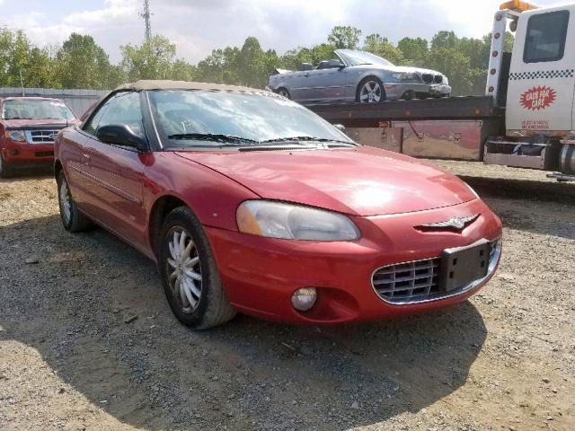 1C3EL55T83N580994 - 2003 CHRYSLER SEBRING LX RED photo 1