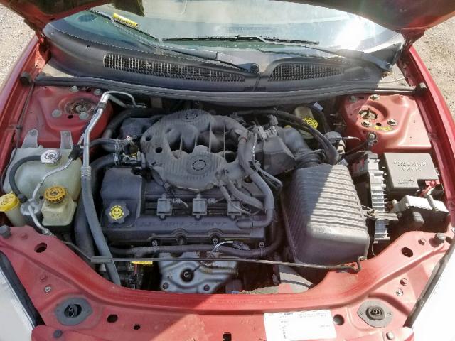 1C3EL55T83N580994 - 2003 CHRYSLER SEBRING LX RED photo 7