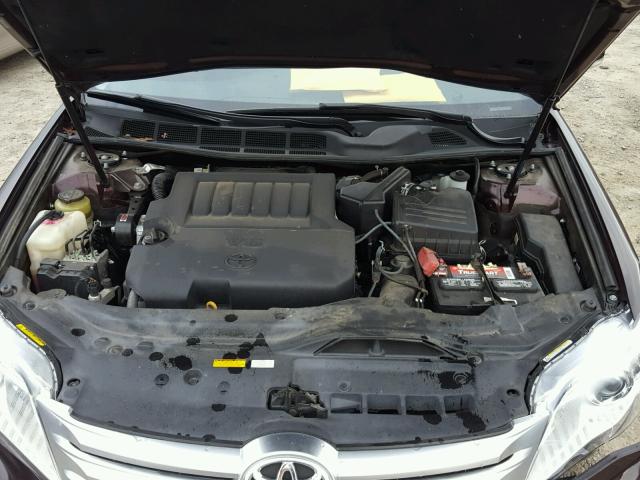 4T1BK3DB9CU464946 - 2012 TOYOTA AVALON BAS MAROON photo 7