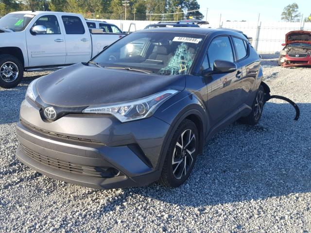 NMTKHMBX6JR025128 - 2018 TOYOTA C-HR XLE GRAY photo 2