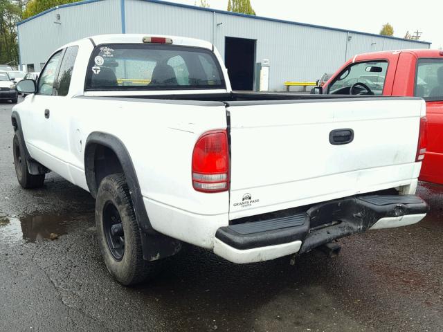 1B7GG22X3YS741260 - 2000 DODGE DAKOTA WHITE photo 3