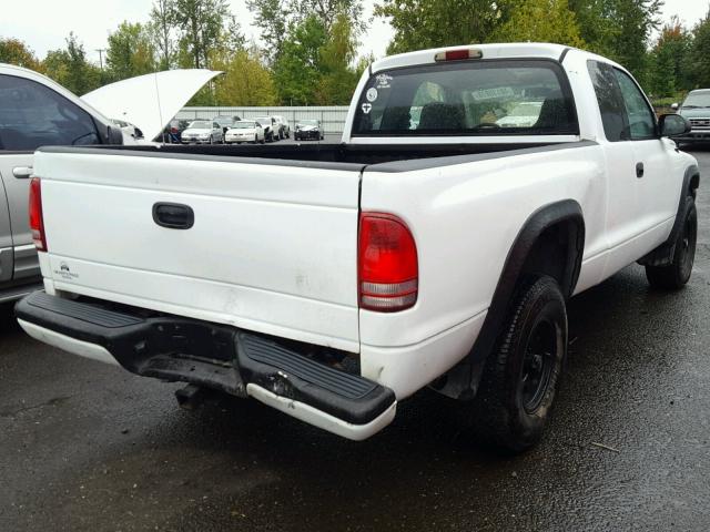 1B7GG22X3YS741260 - 2000 DODGE DAKOTA WHITE photo 4