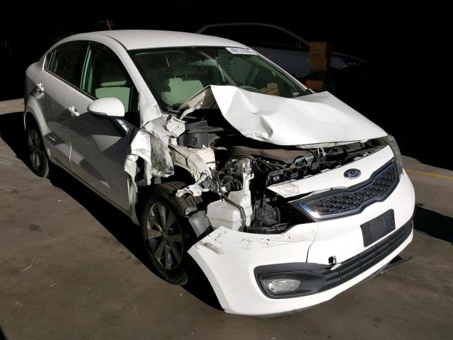 KNADN4A30D6196119 - 2013 KIA RIO EX WHITE photo 1