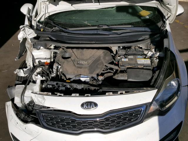 KNADN4A30D6196119 - 2013 KIA RIO EX WHITE photo 7