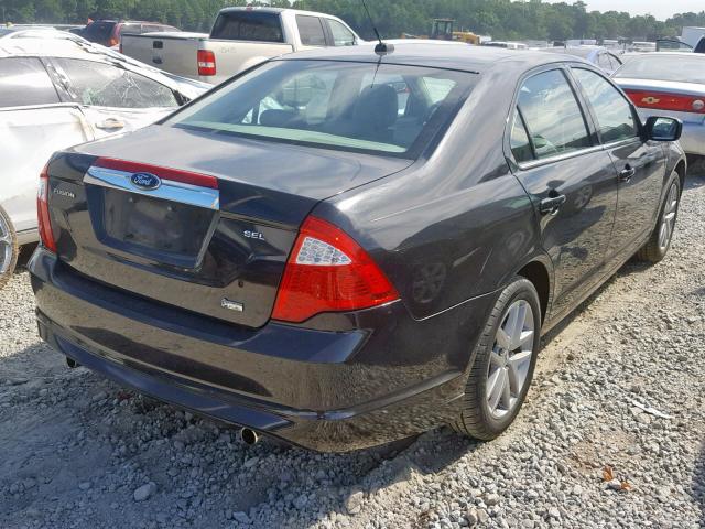 3FAHP0JG8AR285189 - 2010 FORD FUSION SEL BLACK photo 4