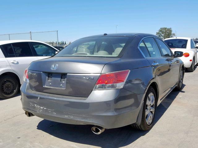 1HGCP36809A015789 - 2009 HONDA ACCORD EXL GRAY photo 4