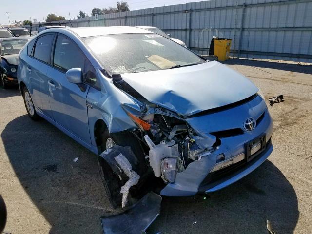 JTDKN3DP7D3046366 - 2013 TOYOTA PRIUS PLUG BLUE photo 1