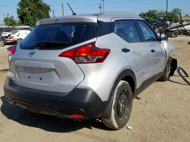 3N1CP5CU7KL540796 - 2019 NISSAN KICKS S SILVER photo 4