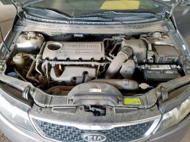 KNAFU5A2XC5547311 - 2012 KIA FORTE EX GRAY photo 7