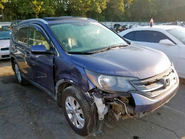 5J6RM3H71CL012816 - 2012 HONDA CR-V EXL BLUE photo 1