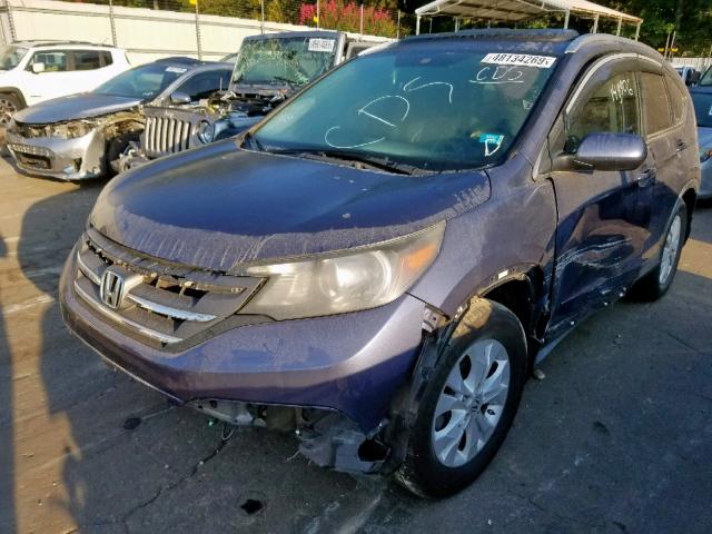 5J6RM3H71CL012816 - 2012 HONDA CR-V EXL BLUE photo 2