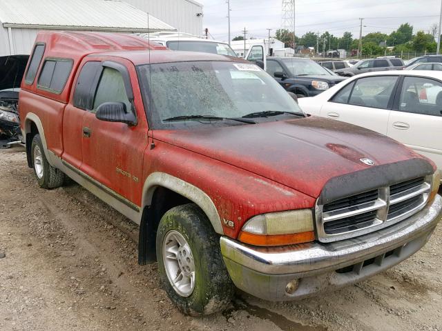 1B7GL23Y4VS186687 - 1997 DODGE DAKOTA RED photo 9