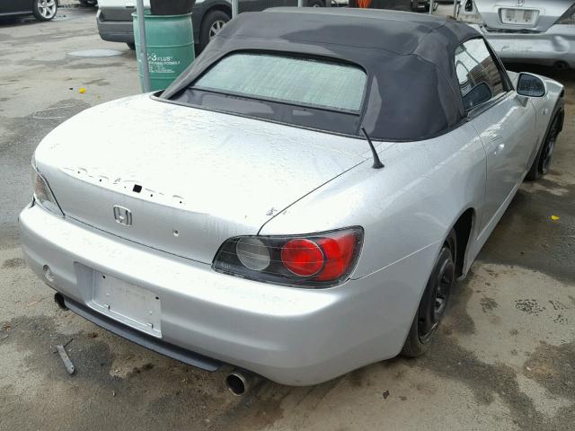 JHMAP11452T003161 - 2002 HONDA S2000 SILVER photo 4