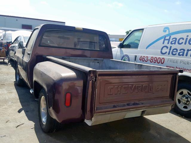 CCL149Z164840 - 1979 CHEVROLET PICKUP BURGUNDY photo 3