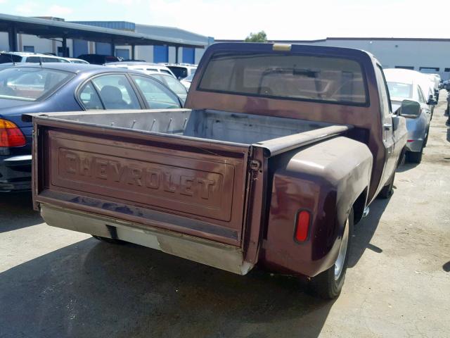 CCL149Z164840 - 1979 CHEVROLET PICKUP BURGUNDY photo 4