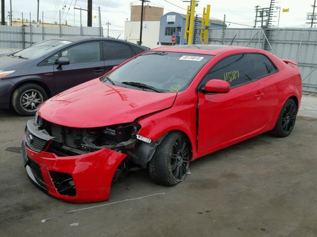 KNAFW6A32B5427834 - 2011 KIA FORTE SX RED photo 2