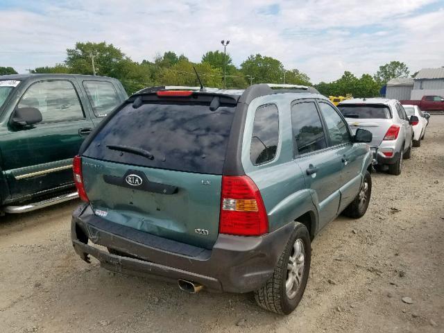 KNDJE723857080619 - 2005 KIA NEW SPORTA GREEN photo 4