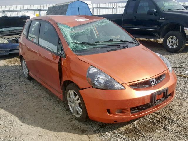 JHMGD386X8S059097 - 2008 HONDA FIT SPORT ORANGE photo 1