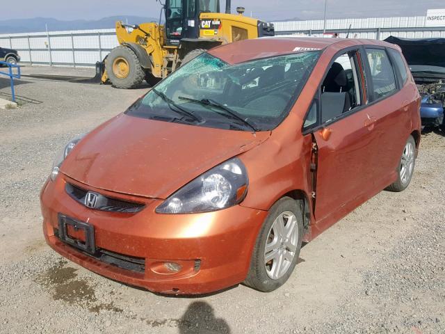 JHMGD386X8S059097 - 2008 HONDA FIT SPORT ORANGE photo 2