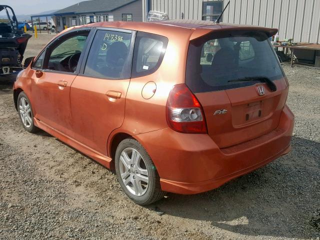 JHMGD386X8S059097 - 2008 HONDA FIT SPORT ORANGE photo 3