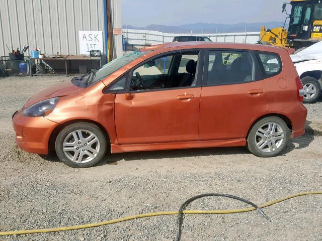 JHMGD386X8S059097 - 2008 HONDA FIT SPORT ORANGE photo 9