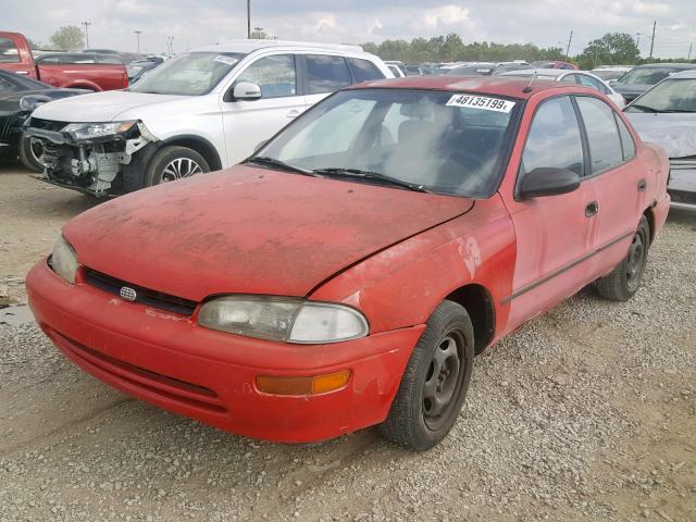 1Y1SK5360PZ018290 - 1993 GEO PRIZM BASE წითელი ფოტო 2